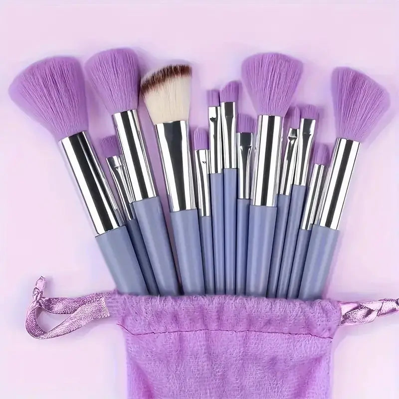 13 PCS LOT Makeup Brushes Set Eye Shadow Foundation Women Cosmetic Brush Eyeshadow Blush Beauty Soft Make Up Tools Bag