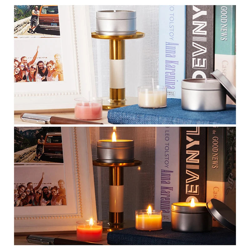 120Pcs Waxed Cotton Candle Wicks with Stand for DIY Candle Making Supplies