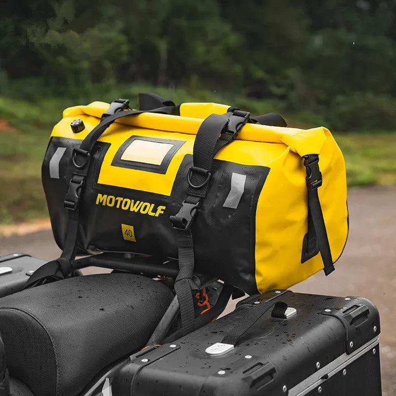 Waterproof Reflective Motorcycle Dry Bag – Tail Duffle Luggage for Camping, Hiking, Boating & Travel