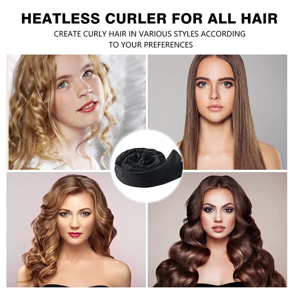 Women Heatless Curling Rod Headband Lazy Hair Curler No Heat Hair Rollers Soft Curls Sleeping Flexi Rods Girls DIY Styling Tools