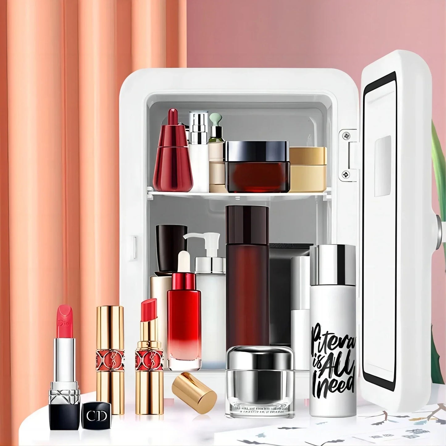 12V/110V/220V Mini Multifunction Refrigerator Cosmetics Mask Beverage Makeup Dormitory Freshness for Car Home