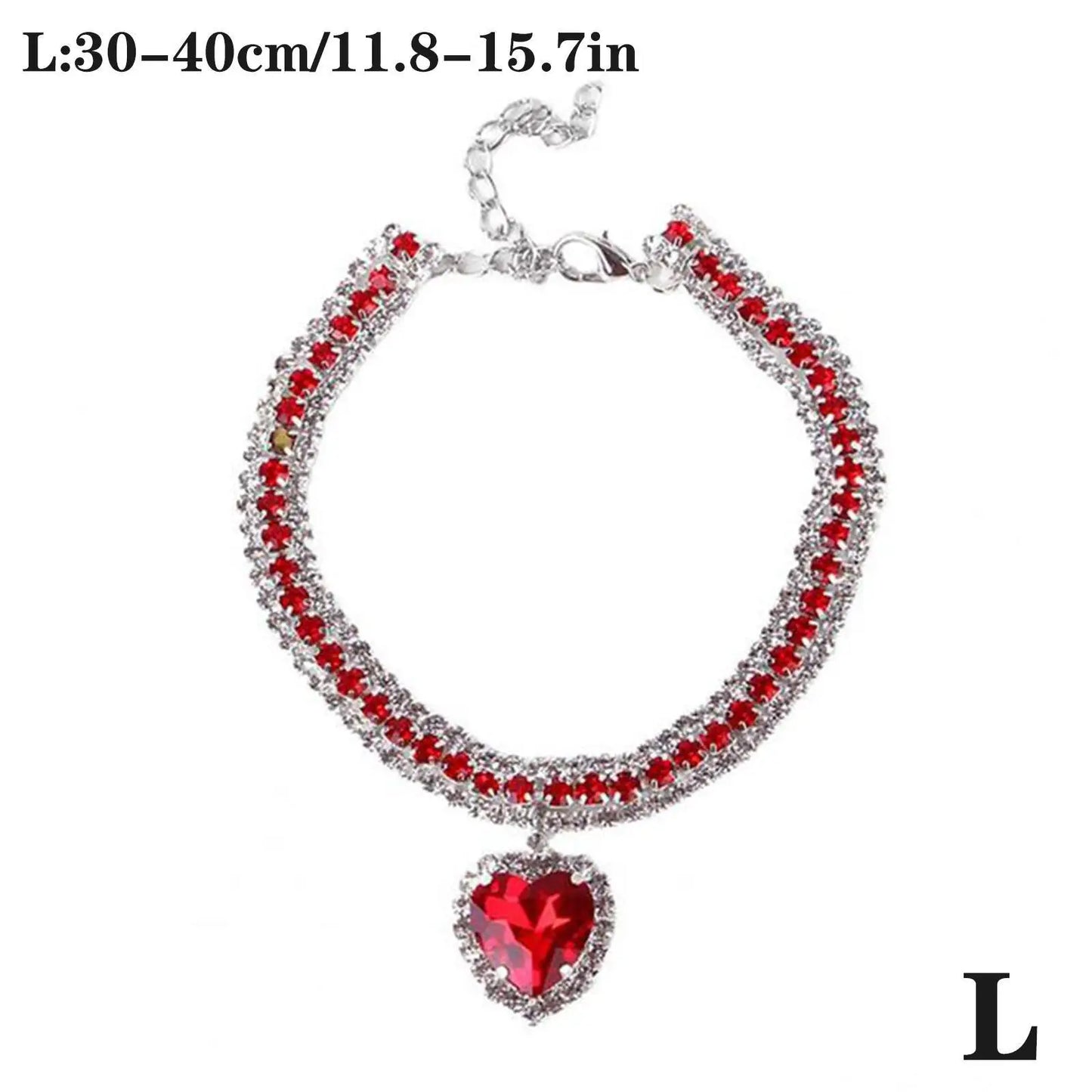 Dog Cat Rhinestone Diamante Collar Necklace Puppy Crystal Bling Pet Accessories For Puppy Kitten Crystal Pendant Diamond Collars