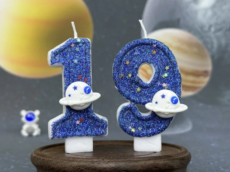 DIY Digital Birthday Wax Planet Universe Cake Candles