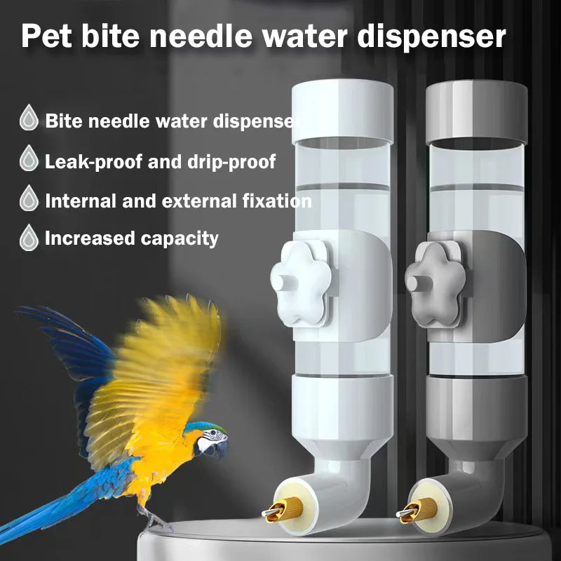 1pcs Bird Automatic Waterer Piston Water Jug Parrot Water Dispenser Feeder Large Bird Cage Accessories