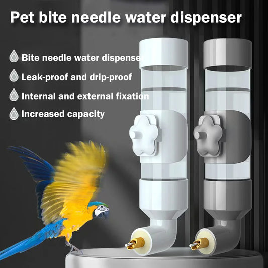 1pcs Bird Automatic Waterer Piston Water Jug Parrot Water Dispenser Feeder Large Bird Cage Accessories