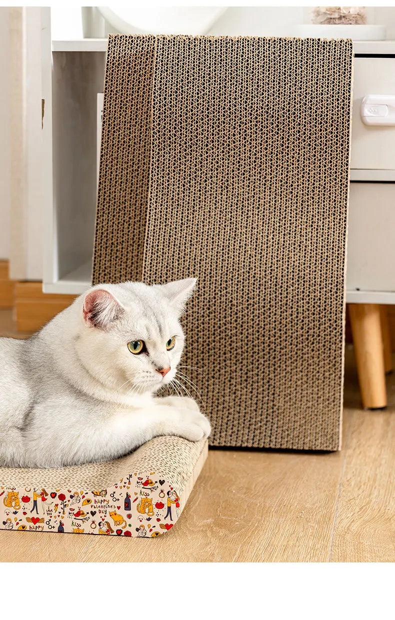 Cat Toys Pet Cat Scratching Board Corrugated Cardboard Pad Grinding Nails Interactive Protecting Furniture Cats Scratcher Toy