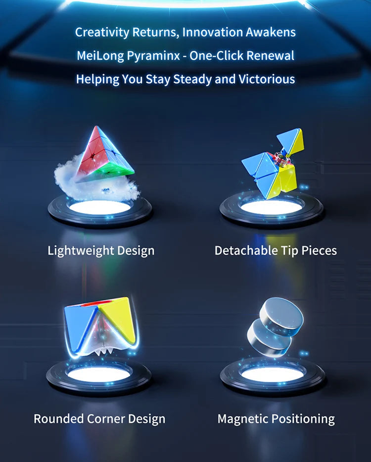 MOYU Meilong M Magnetic Magic Cube 3X3 2X2 Pyraminx Set