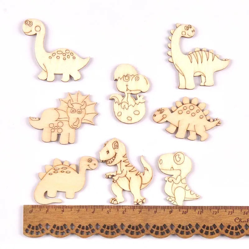 Lovely Dog Cat Fish Natural Wooden Chips for Scrapbooking DIY
