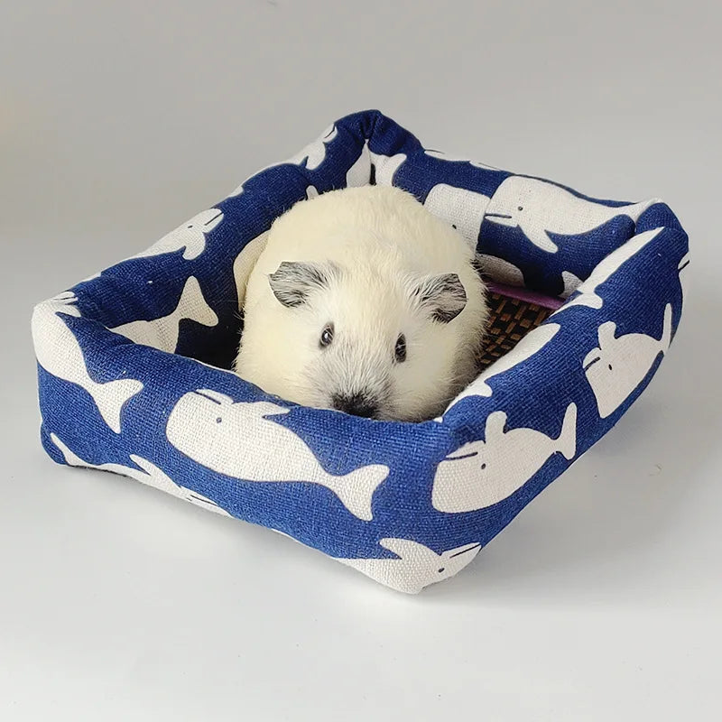 Hamster Summer Cooling Mat for Small Animals Breathable Cushion Bed Guinea Pig Chinchilla Rat Rabbit Cage Squirrel Rattan Mat