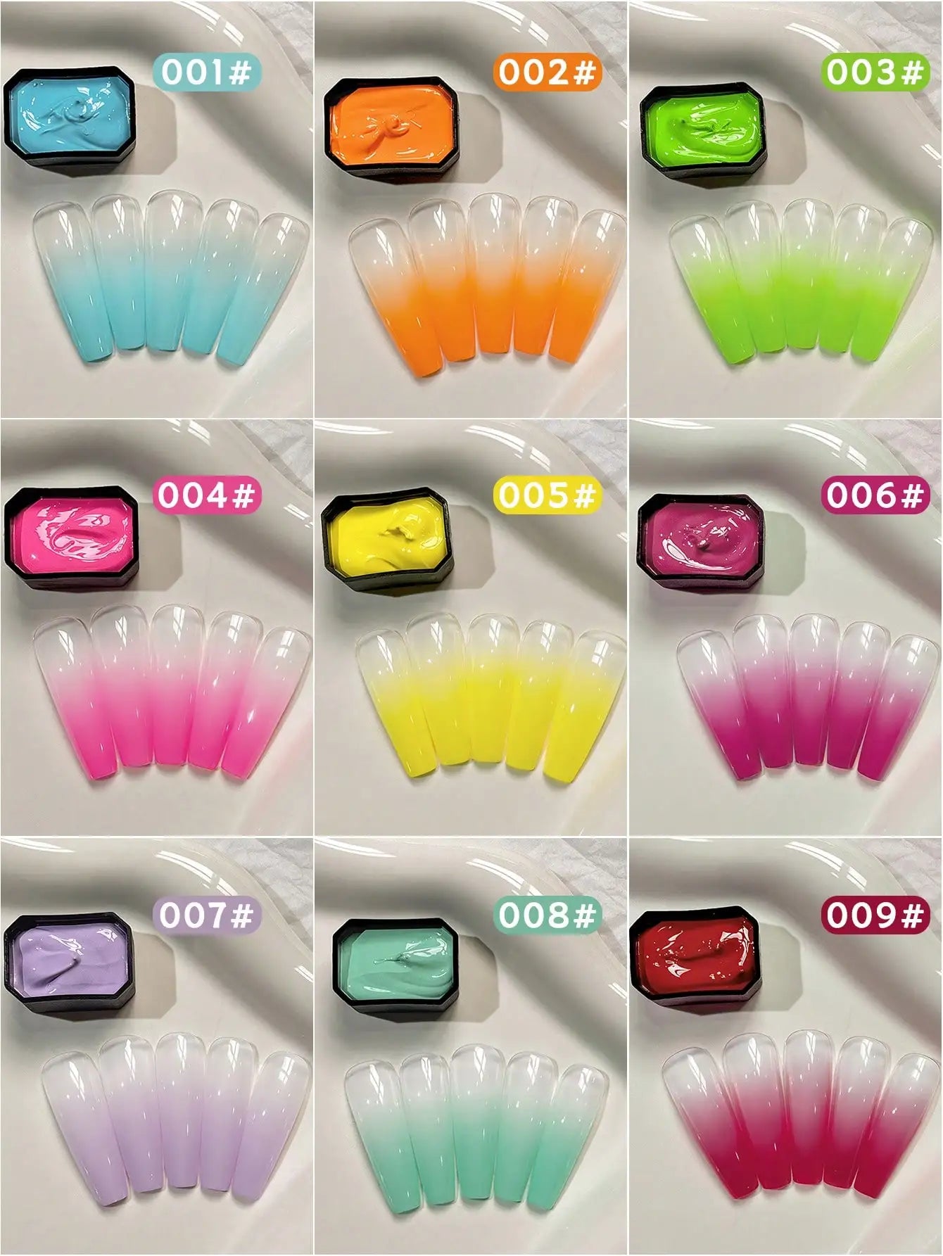 9 Colors Y2K Series Soak Off UV Gel Nail Polish Long Lasting Patting Gel for Nail Salons and DIY Manicures