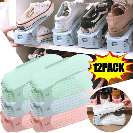 1Pcs Adjustable Shoe Rack Organizer Double-Layer Space Saver