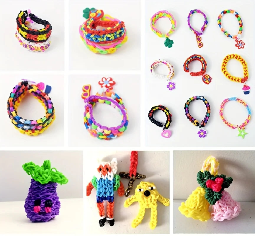 Handmade Rubber Loom Bands Weaving Tool DIY Bracelet Braid Knitting Machine Elastic String Bracelet Making Tool Band Bracelets