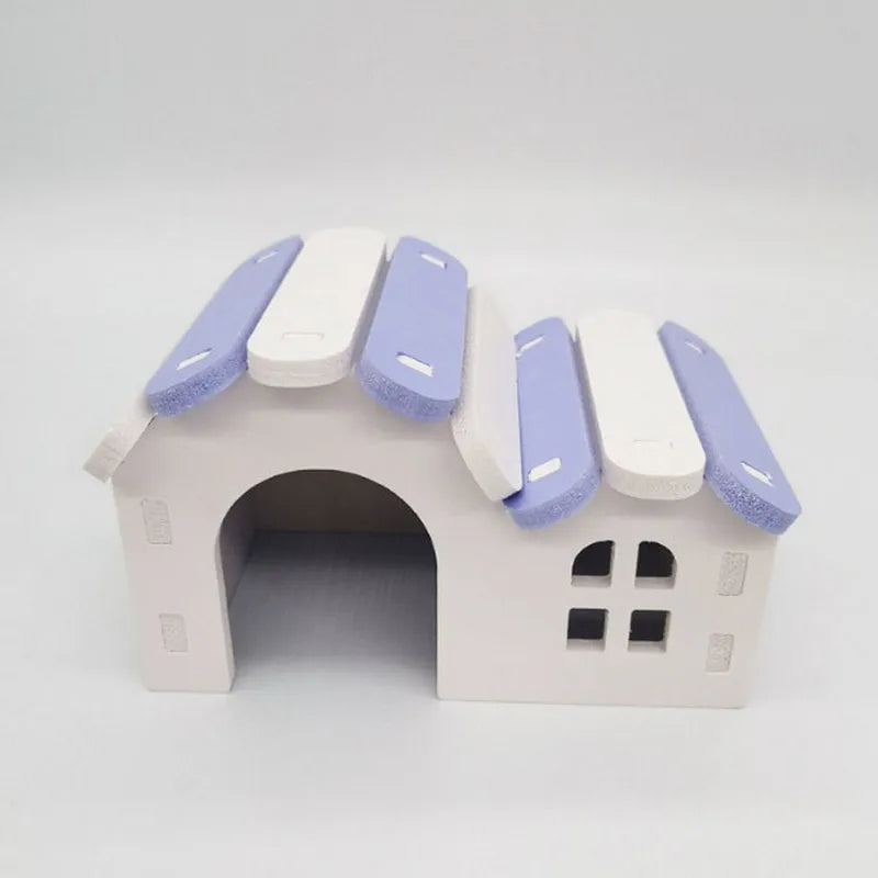 1 piece of barn rat playset, including wooden house, barn board toy, slide nest villa, golden bear house, eco-board bedroom