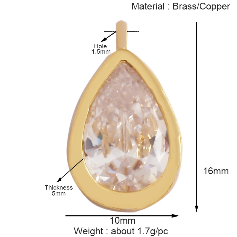 Cowboy Hat Boots Charm Pendant Zirconia 18K Gold Necklace