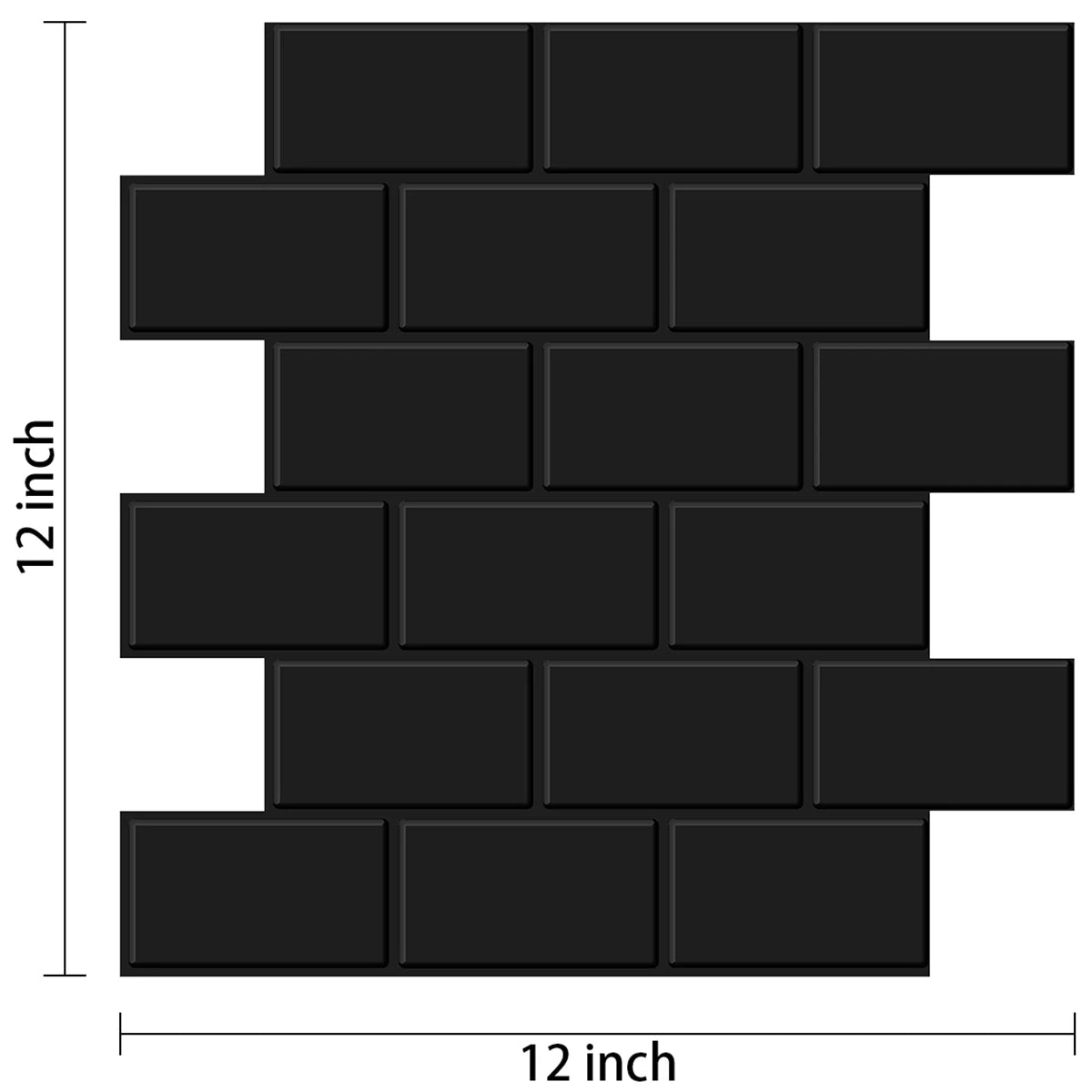 Subway Wall Stickers Peel and Stick 3D Brick Vinyl Wallpaper 10 Sheets