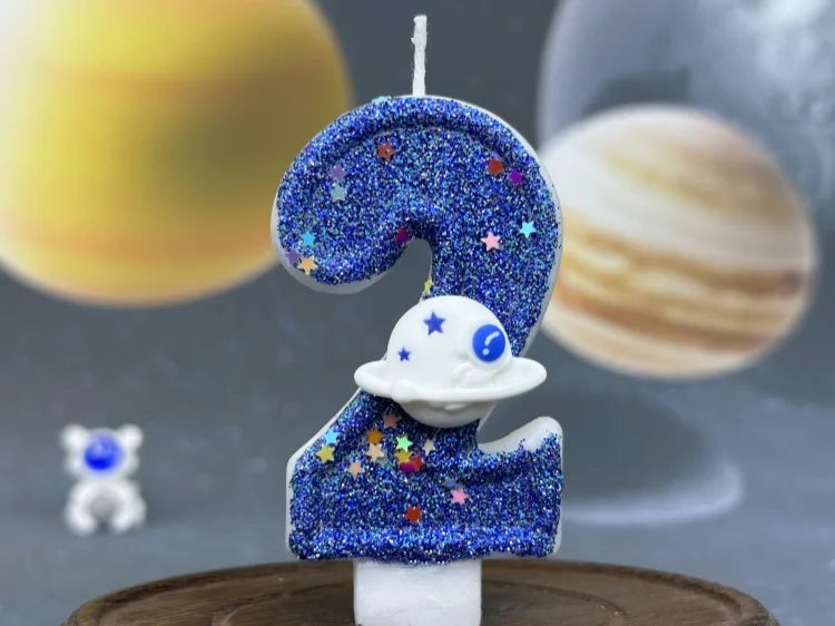 DIY Digital Birthday Wax Planet Universe Cake Candles