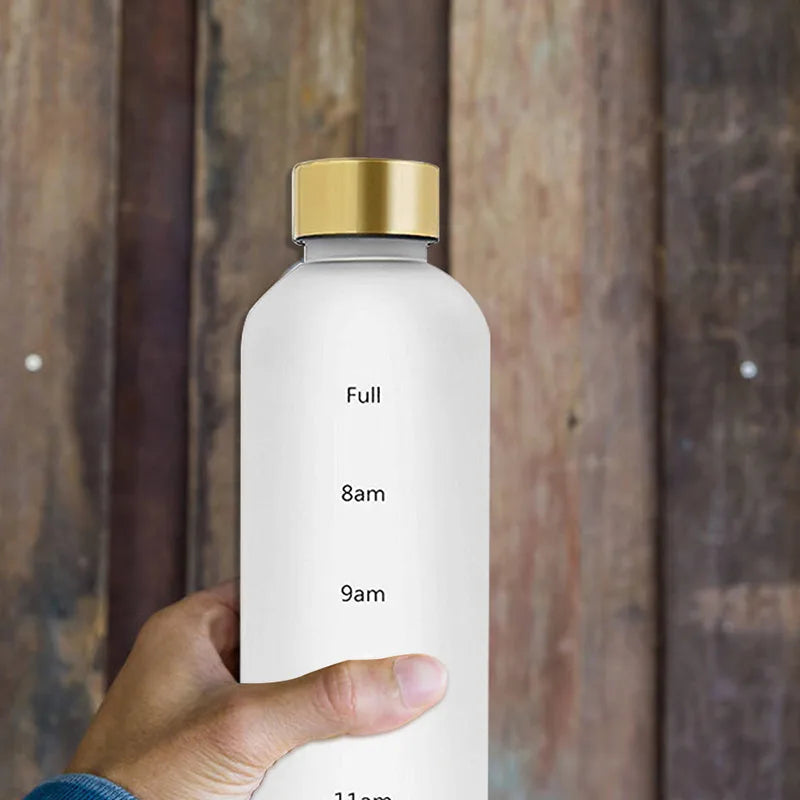 1L Bottle With Time Marker 32 OZ Motivational Fitness Water Bottle