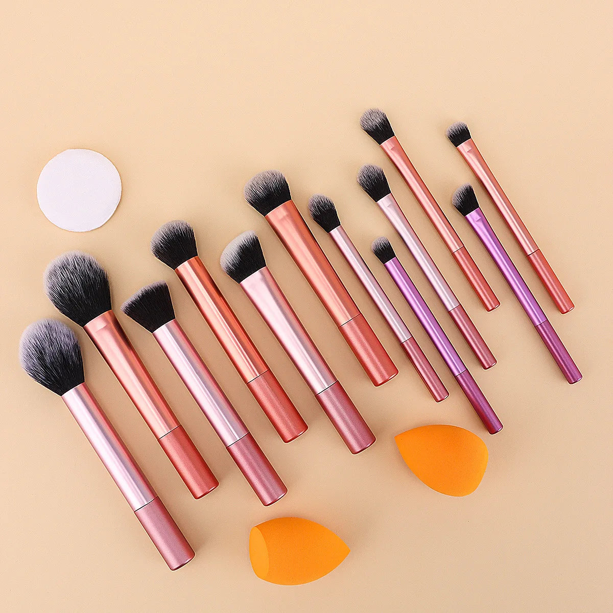 Makeup Brushes, Eye Shadow Brushes, Loose Powder Brushes, Hair Straps, Powder Puffs, Etc. Large Makeup Set for Convenient Travel