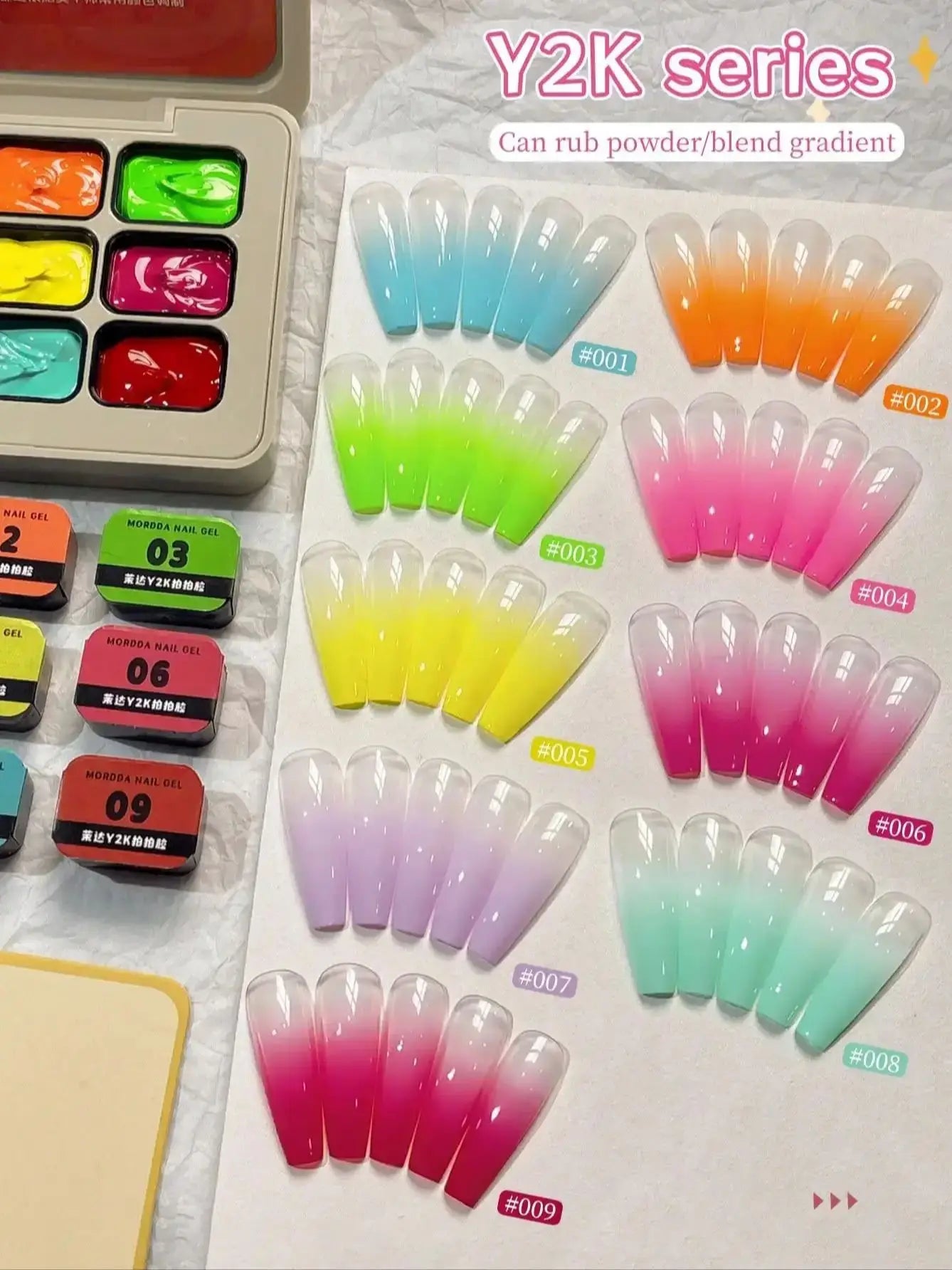 9 Colors Y2K Series Soak Off UV Gel Nail Polish Long Lasting Patting Gel for Nail Salons and DIY Manicures