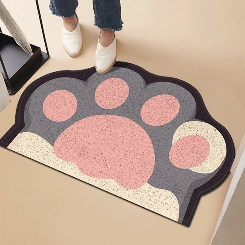 Cute Cat Litter Mat Litter Box Mat Litter Trapping Mat Soft on Kitty Paws Anti Slip Pet Accessories Door Floor mats Bathroom Mat