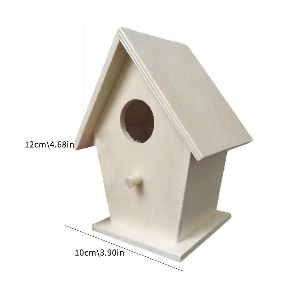 Wooden Bird House Wall Mounting For Small Birds Nice Bird Nest Designed With Perches Solid Birdhouse Weatherproof