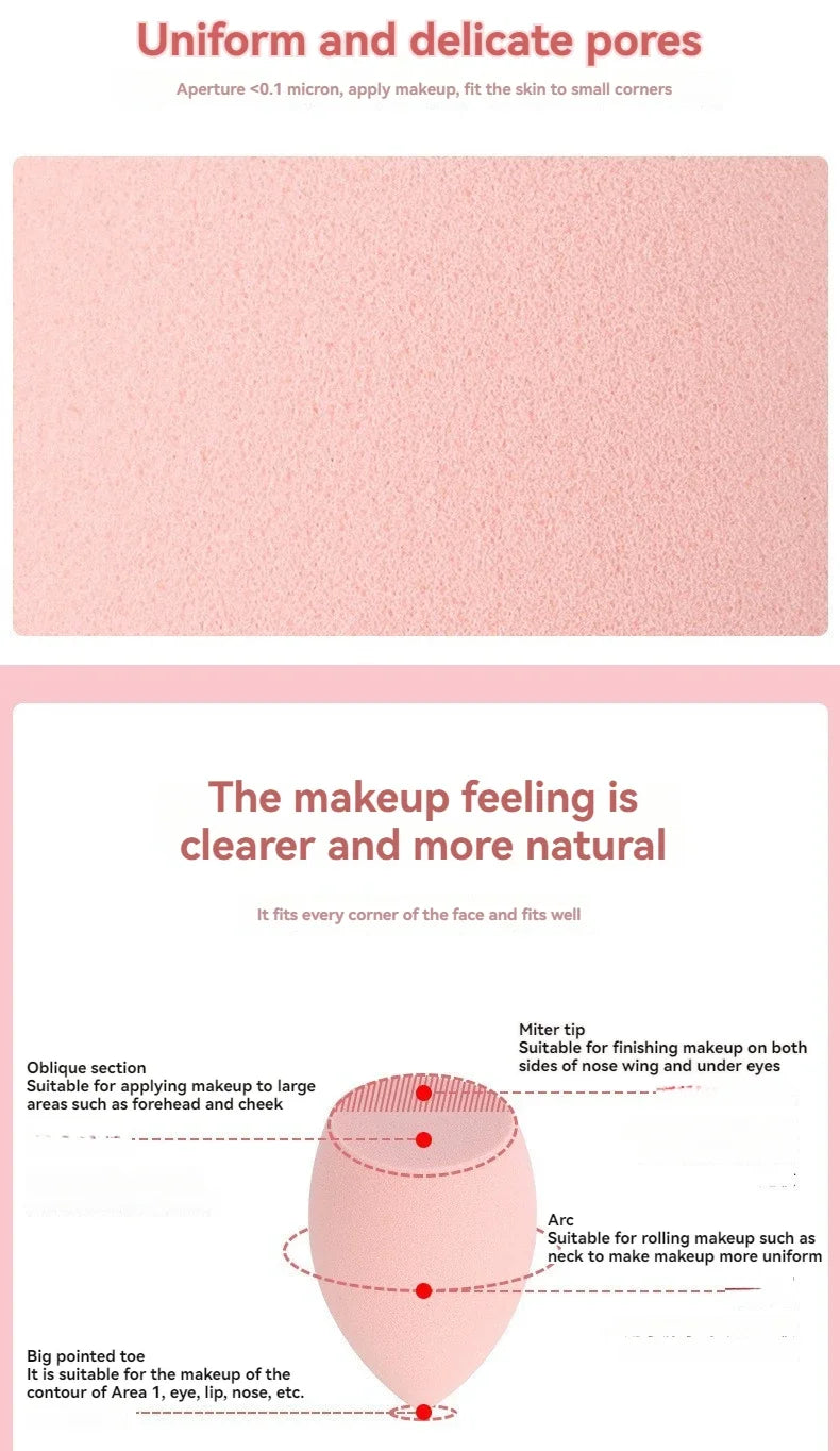 4PCS Ombre Makeup Sponge Set - Latex-Free Blenders for Travel