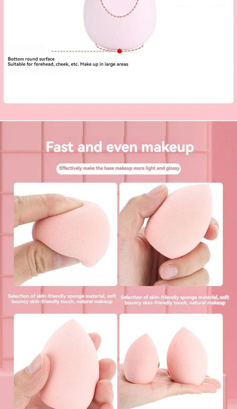 4PCS Ombre Makeup Sponge Set - Latex-Free Blenders for Travel