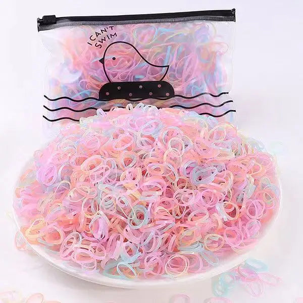 Girls Disposable Rubber Band Does Not Hurt Hair Small Children's Scrunchies Head Rope Cute Baby Color Headdress