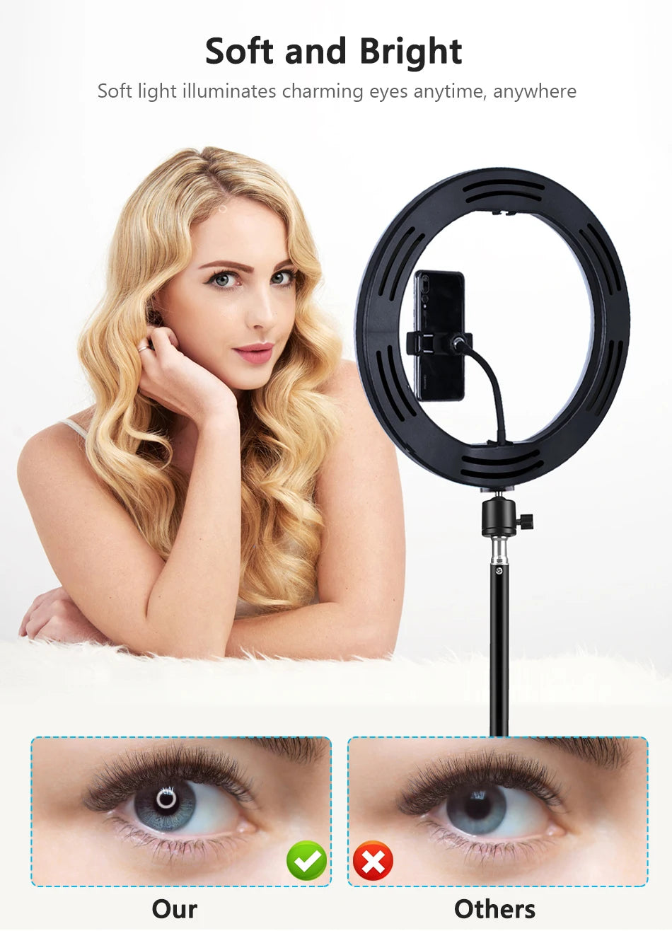 10inch Selfie Ring Light with Tripod for Video Recording