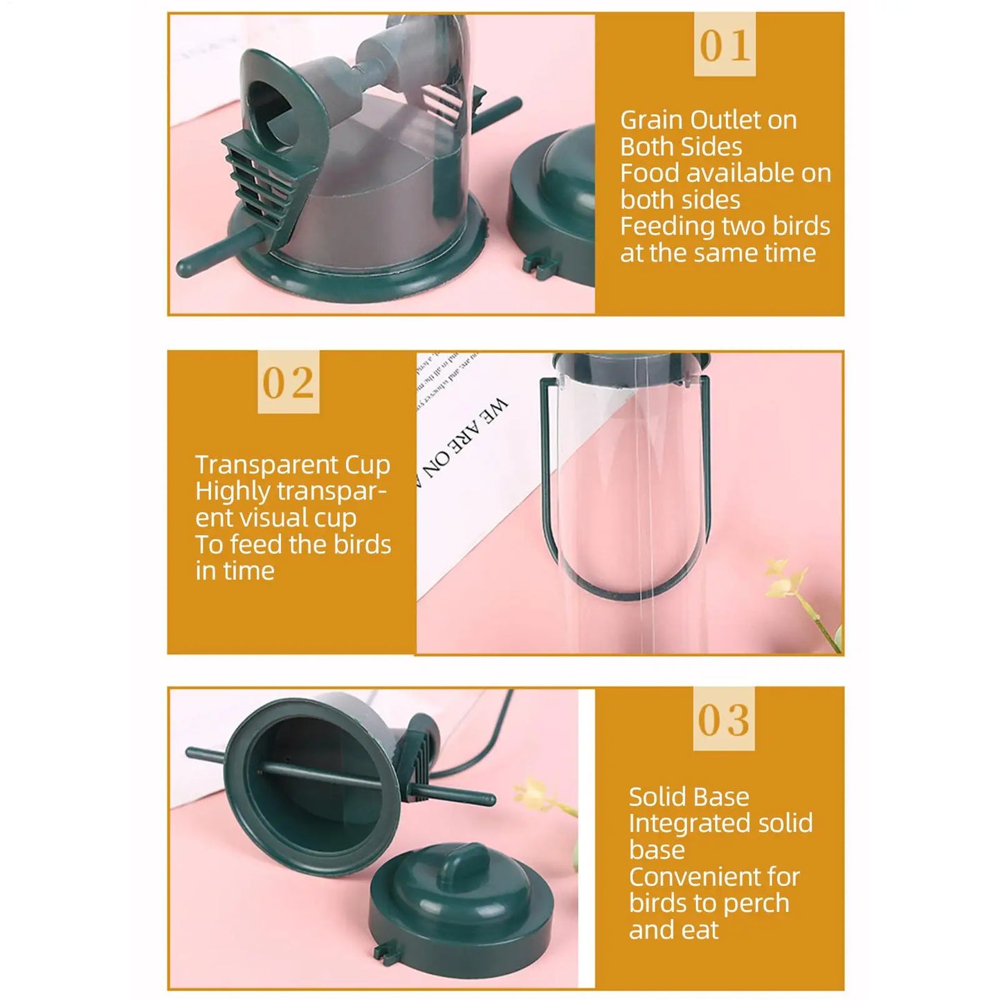 Dangling Bird Feeder Bird Food Dispenser Squirrel Proof Bird Food Container Bird Food Dispenser Container Tubular Bird Suppliy