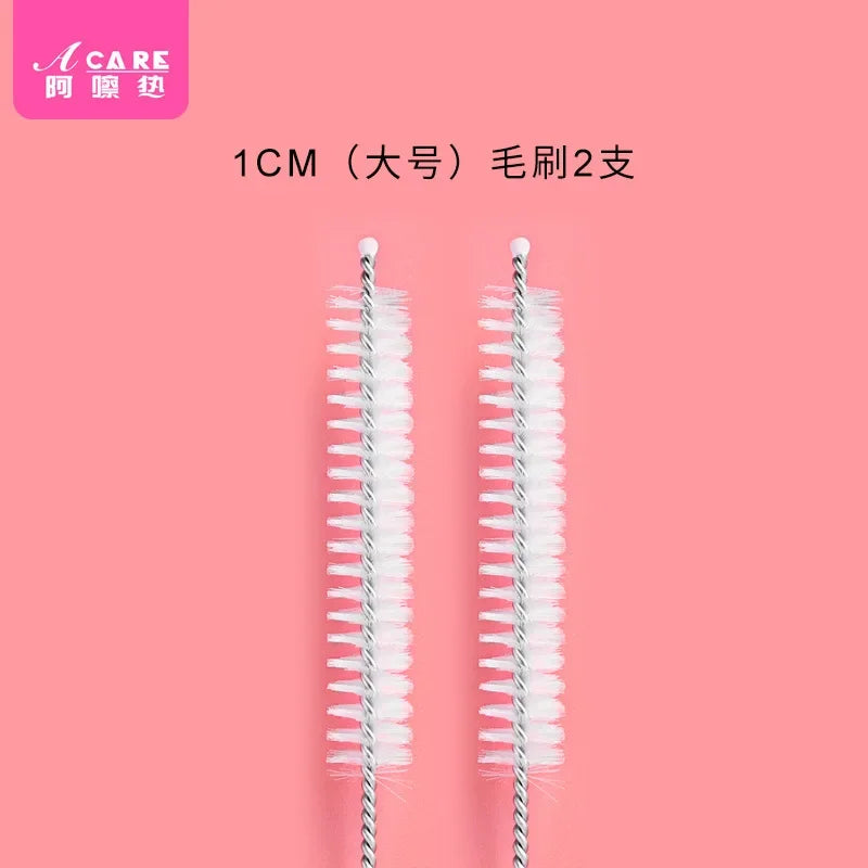 DX01/Straw brush/A1PQ9-Easy to Use Gap Cleaning Brush Makeup Brush Small Brush Portable with Brush Head Cleaning Utensil