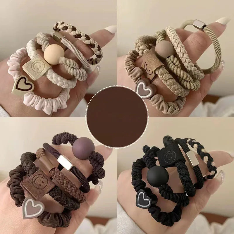 50/100pcs High Elastic Hair Bands For Girls Black Hairband Rubber Ties Ponytail Holder Scrunchies Kids Hair Accessories