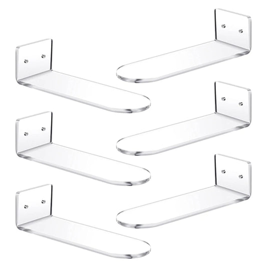 6 Pack Floating Shoe Shelves Acrylic Wall Mounted Display