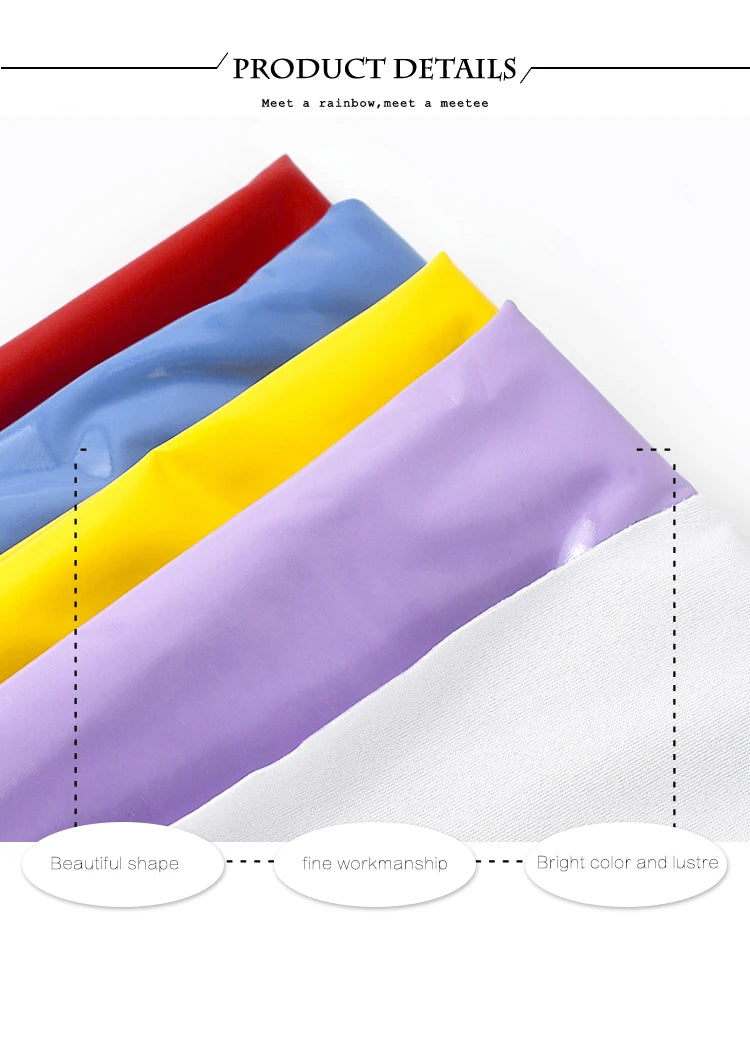 50x145cm Shiny Glossy Soft Leather Fabric Elastic Faux PU for DIY Sewing Dresses and Accessories