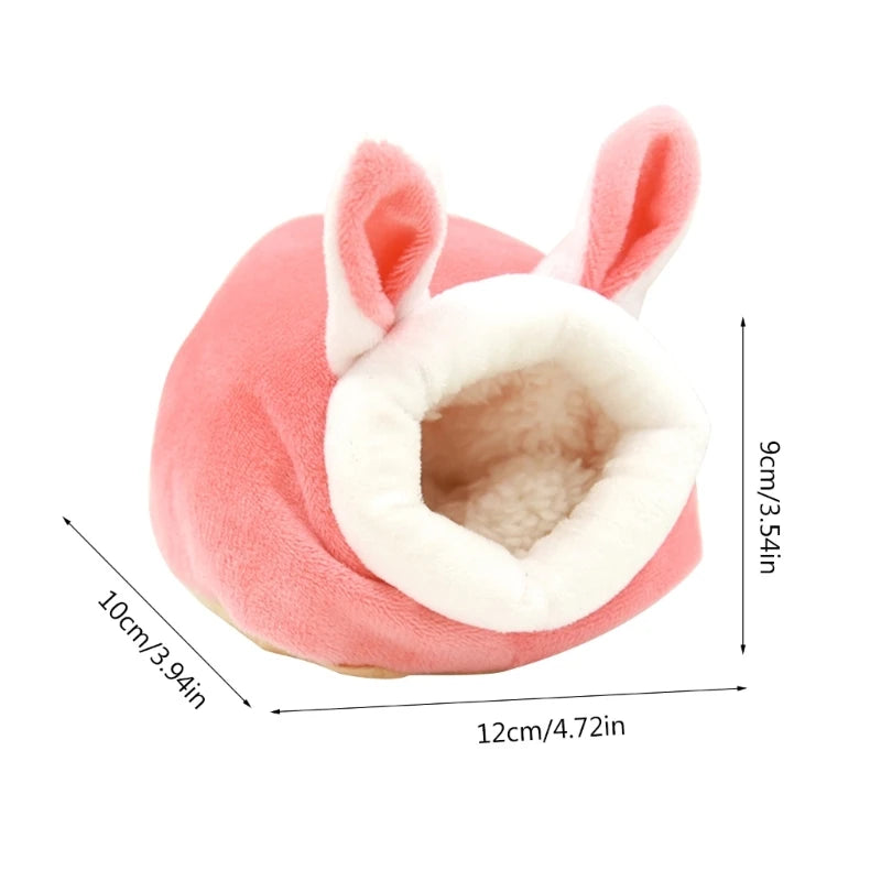 Hamster Nest Winter Warm Small Pet Cage Sleep Bed for Guinea Pigs Hedgehog Cage Accessories 4XFE