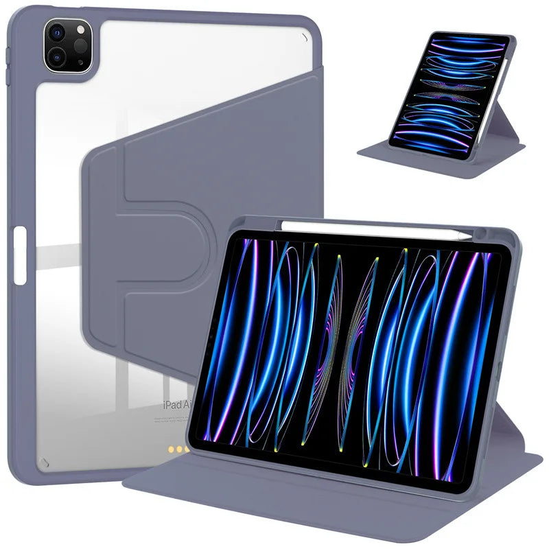 Para iPad 10.2 7.º 8.º 9.º Funda para iPad de décima generación con rotación para iPad Pro de 12,9" y 13" Air de 11" de 2024 2 3 4 5 9,7 5.º y 6.º Funda