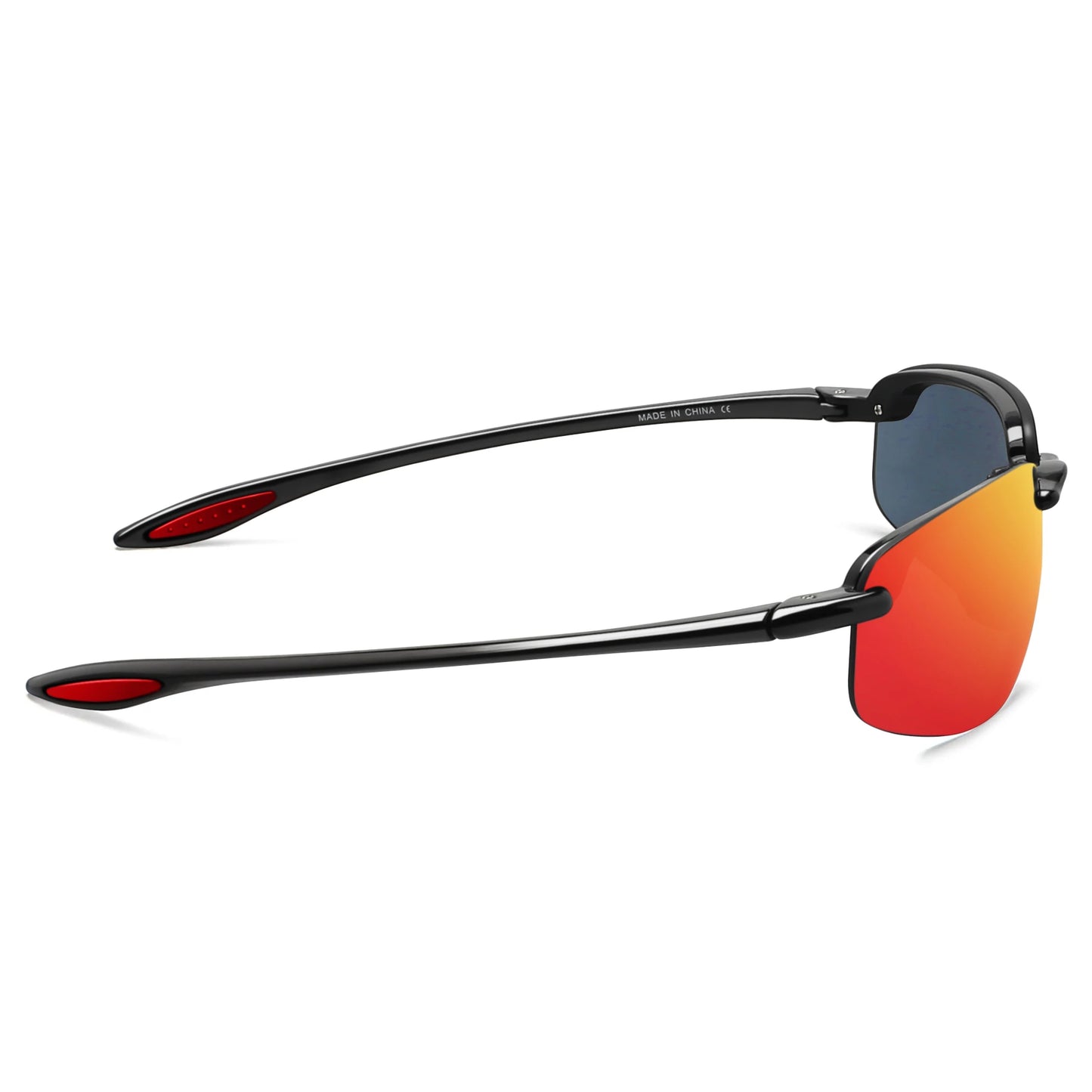 JULI Sports Sunglasses for Men Women UV400 TR90 Rimless 8001
