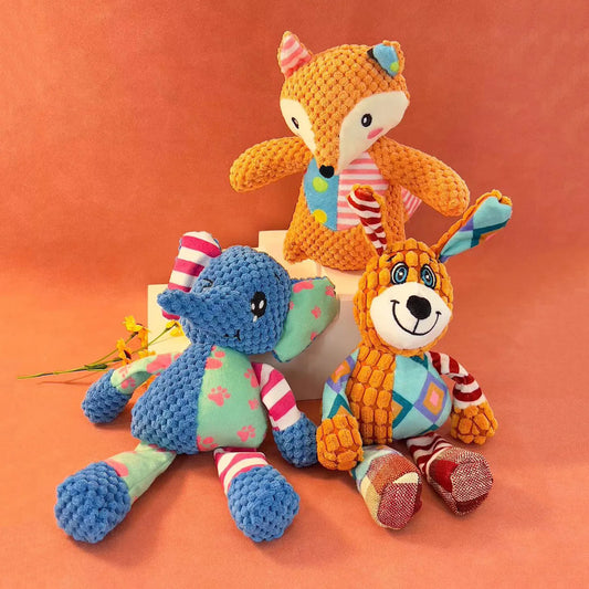 New Pet Toy Dog Interactive Plush Toys Bite Grinding Teeth Clean Teeth Bite Resistant Vocal Animals Pet Plush Toy Supplies