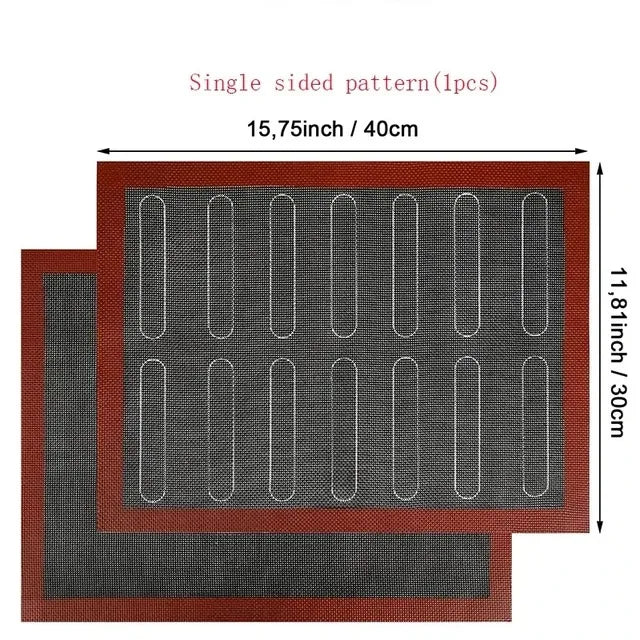 Buyyes Silicone Baking Mat Non Stick Heat Resistant Cookie Tray Leakproof Oven Liner for Easy Baking