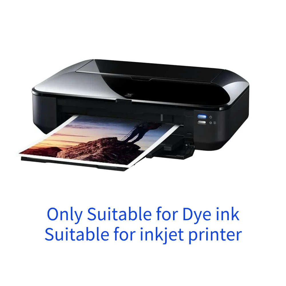 Adhesive Glossy Photo Paper A4 50 Sheets Waterproof Inkjet Printing Paper for DIY Stickers and Custom Labels