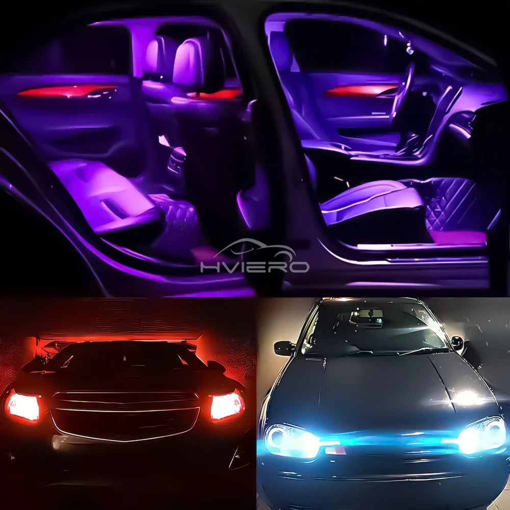 New T10 5050 6SMD DC 12V Waterproof RGB W5W Car Bulb