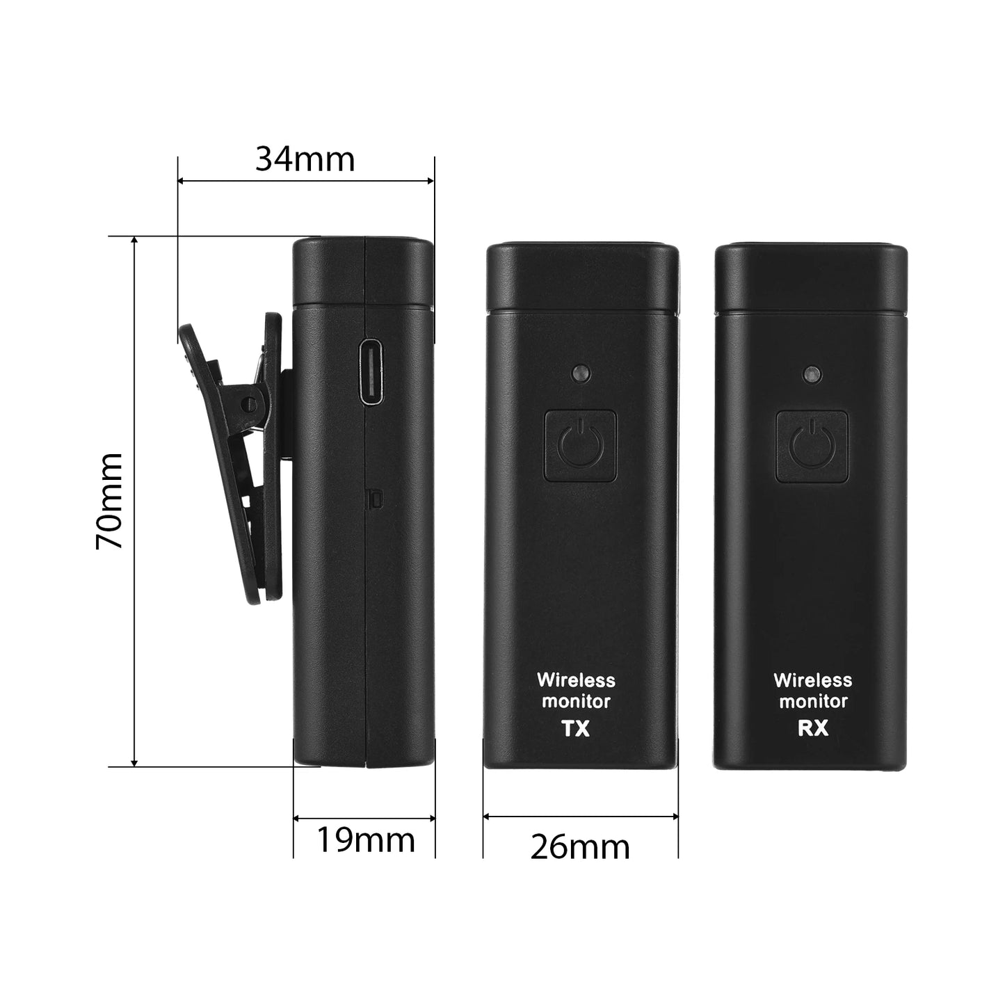 Wireless In Ear Earphone Monitoring System Professional IEM Stereo System Transmitter Receiver UHF FM Without Delay Simultaneous