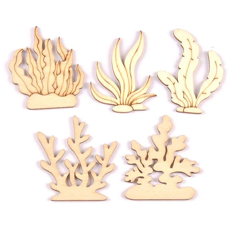 Lovely Dog Cat Fish Natural Wooden Chips for Scrapbooking DIY