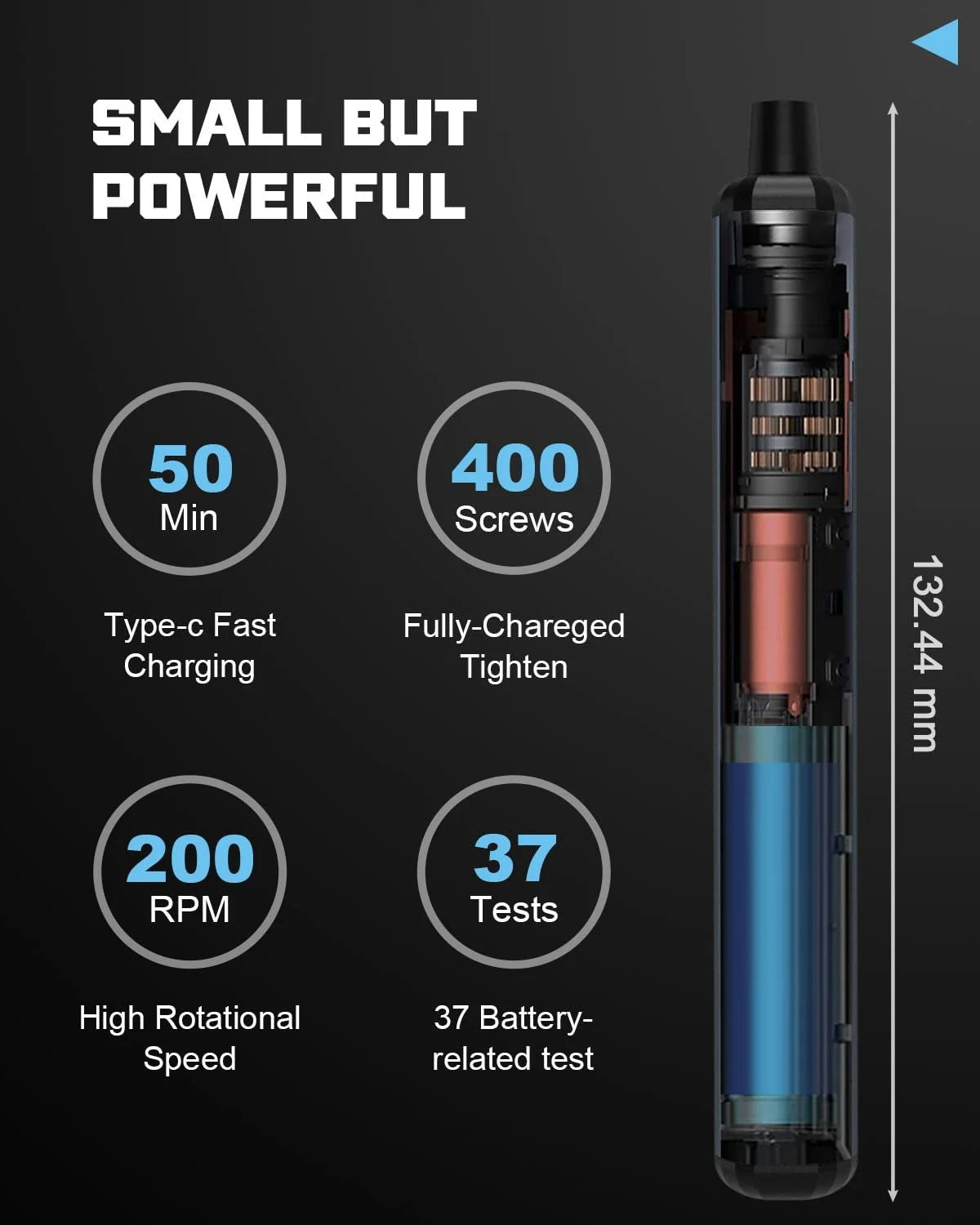 68-in-1 Precision Electric Screwdriver Set with 64 Bits and 5 Torque Settings for iPhone Watch Camera PC