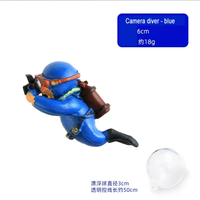 Cartoon Fish Tanks Decor Mini Diver Simulated Floating Mermaid Aquarium Fish Tank Decoration Kiki Pendant Aquarium Accessories