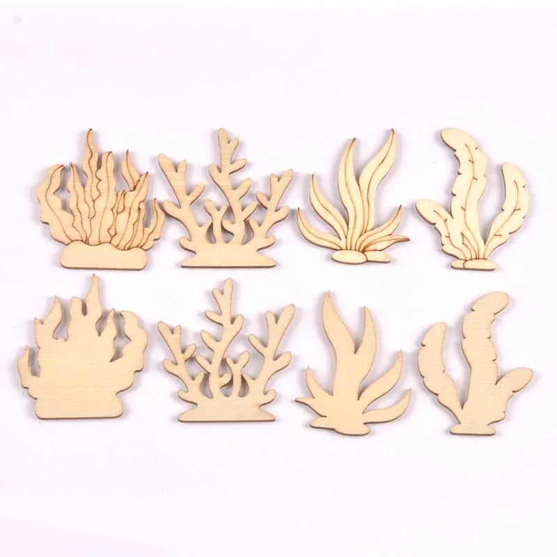 Lovely Dog Cat Fish Natural Wooden Chips for Scrapbooking DIY