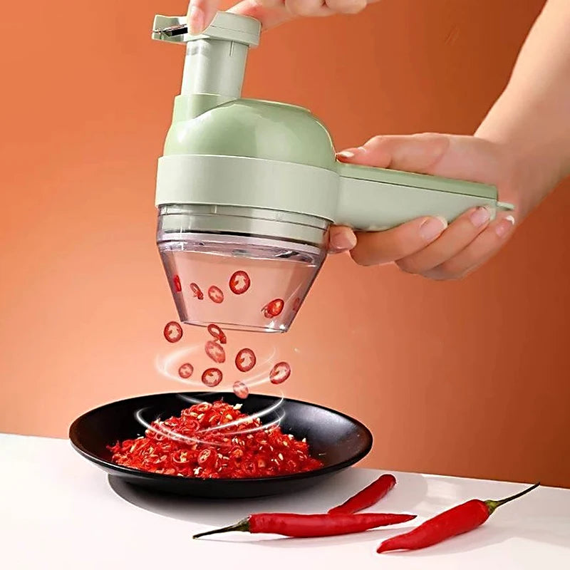 5 in 1 Electric Vegetable Cutter Set Portable Wireless Food Processor for Garlic Pepper Meat