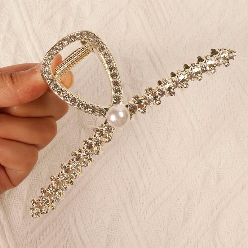 flower shape full pearls Hair Claw Clip classical Girls Handmade Ladies Headdress Hair Clip Claw Shark Clip Hair Accessories