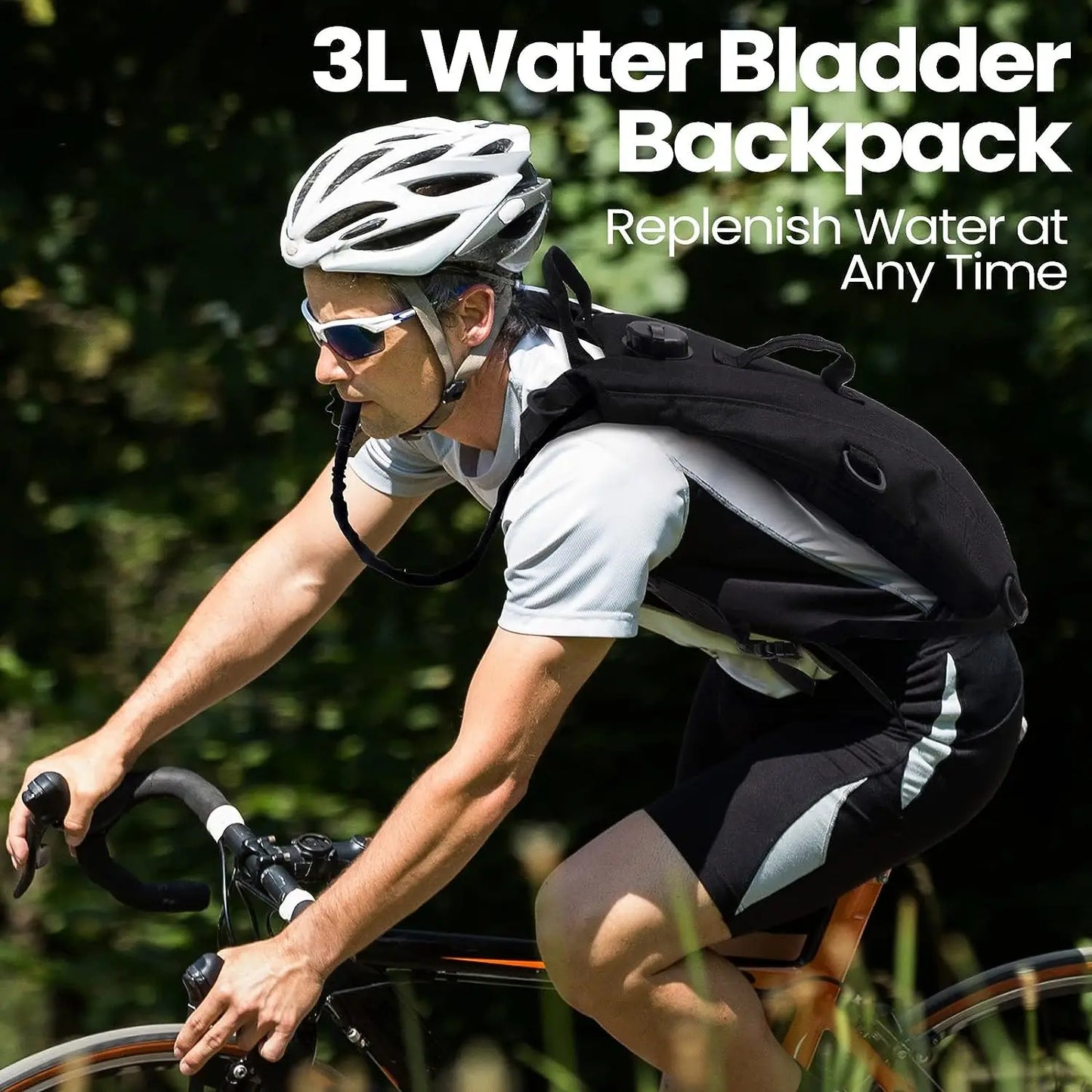 Waterproof Hydration Backpack – Includes 3L Bladder for Hiking, Cycling & Climbing