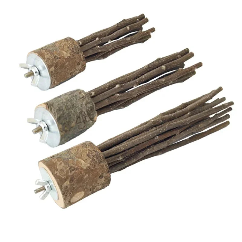 Pet Hamster Toy Natural Apple Tree Branch Teeth Grinding Playing Standing Cage Toy Rabbit Chinchilla Small Animal Supplies New